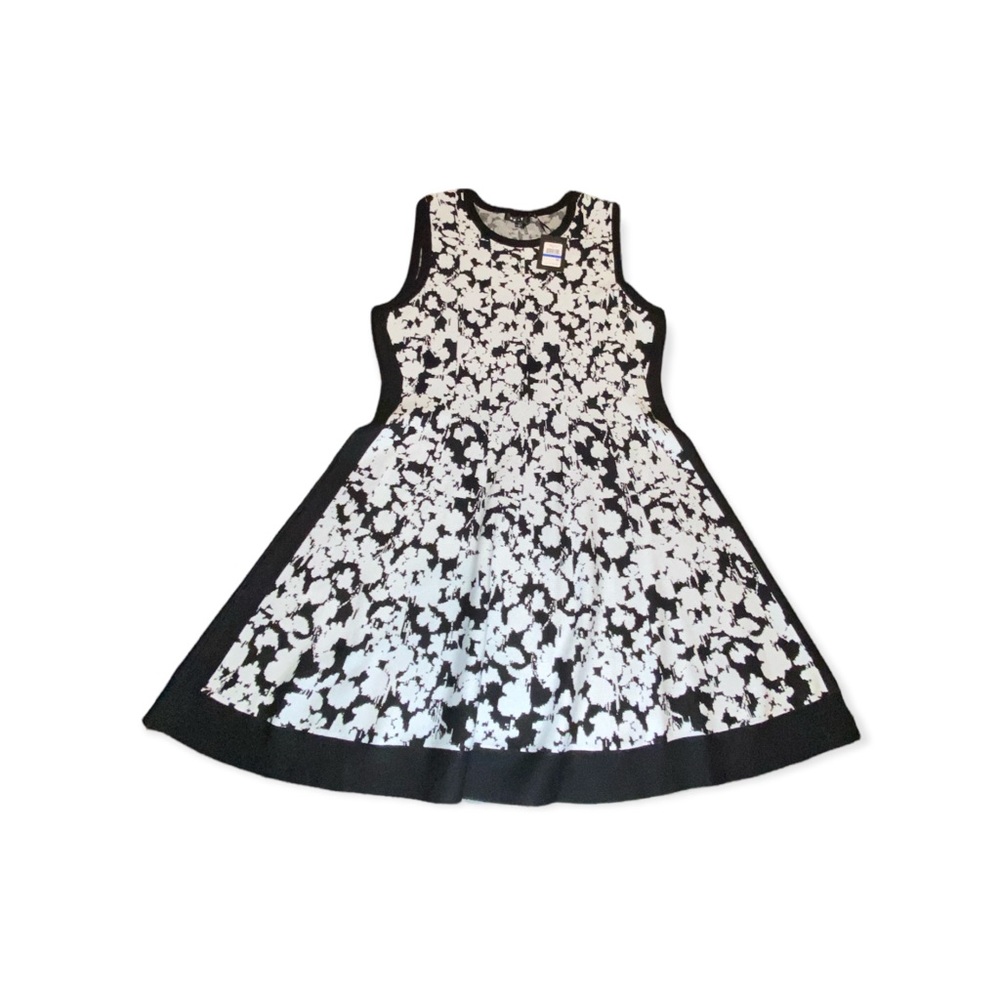 NWT DKNY Fit & Flare Floral Sweater Dress